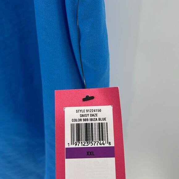 Vince Camuto Women's Ruffle V-neck Blouse - Ibiza Blue - XXL - New with tags - Picture 5 of 7